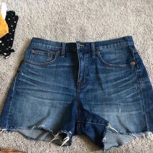 Madewell high-waisted denim shorts
